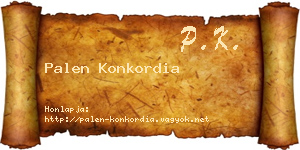 Palen Konkordia névjegykártya